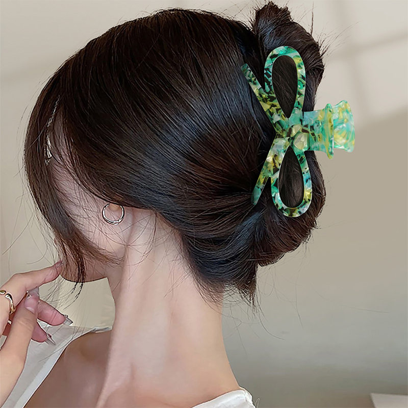 Decorative Bow Acetate Hair Claw Clip