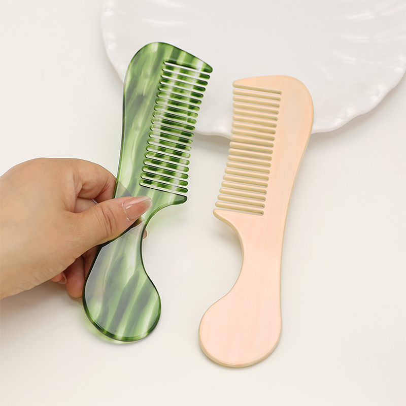 Curved Surface Grip Acetate Comb For Easy