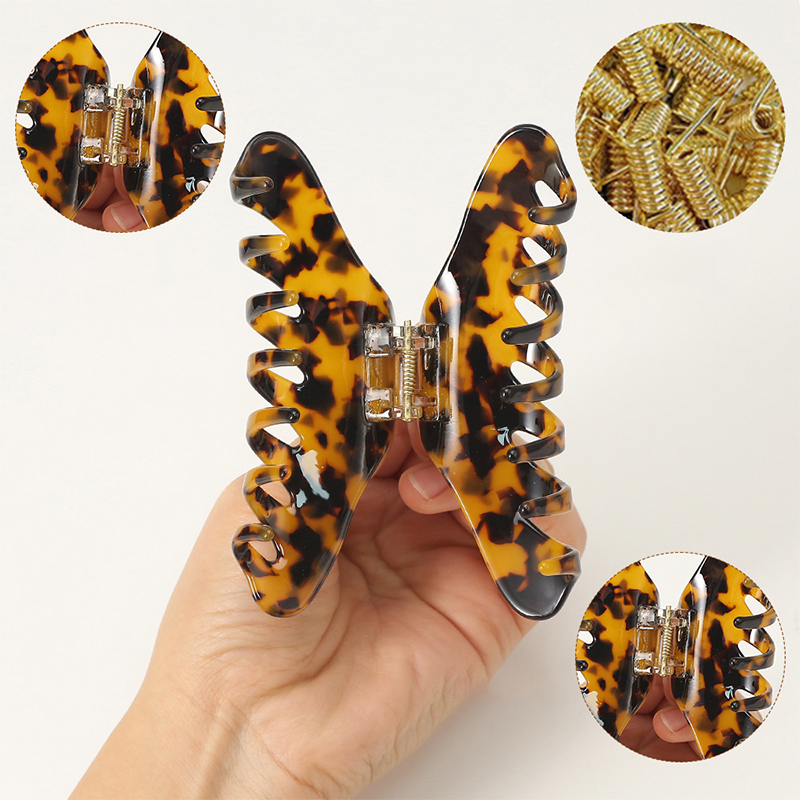 Helical Tooth Shape Acetate Hair Claw Clip