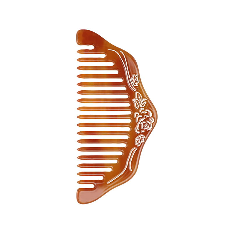 Semi-Circular Shape Acetate Comb With Pattern