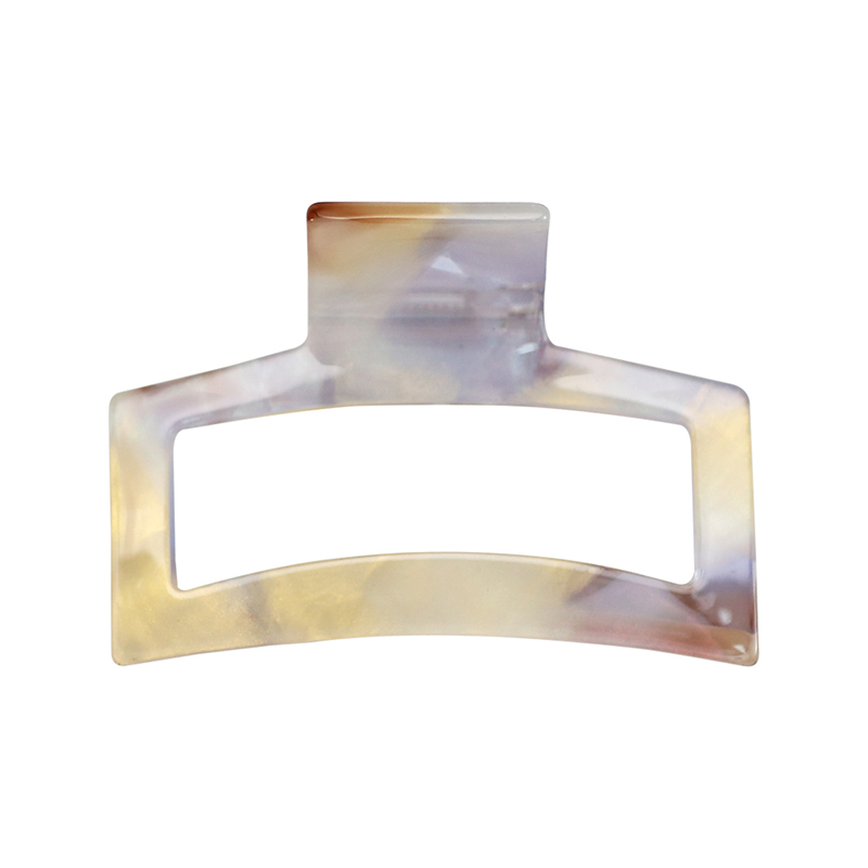 Curved Rectangle Acetate Hair Claw Clip