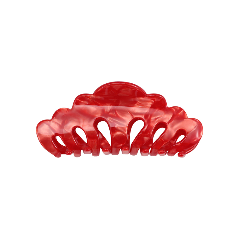 Fan-Shaped Curved Teeth Acetate Hair Claw Clip