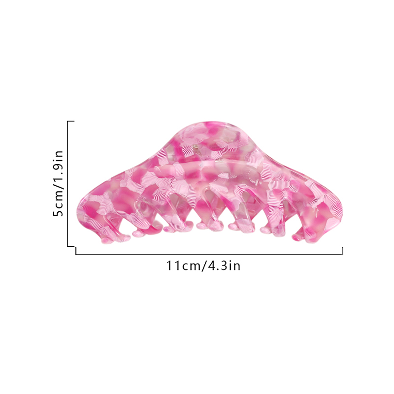 Staggered Helical Teeth Acetate Hair Claw Clip
