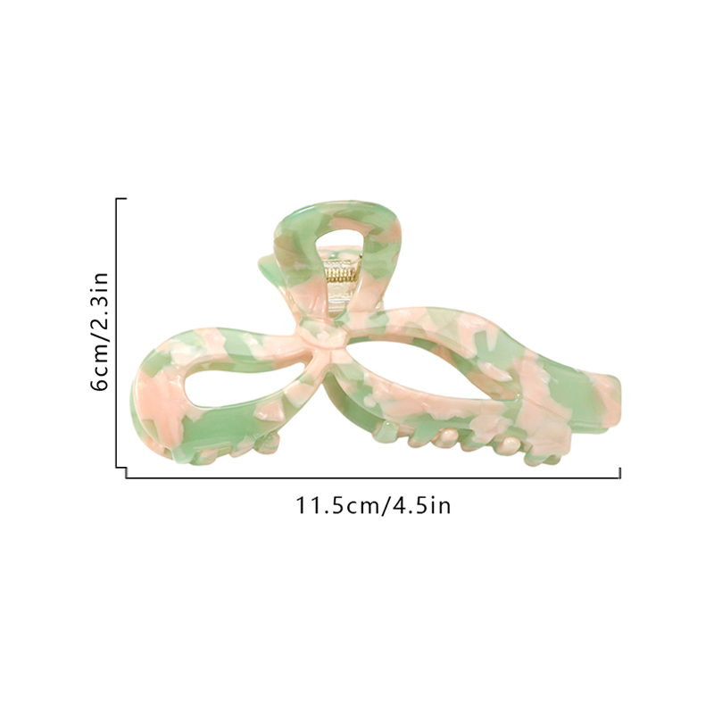 Vertical Decorative Bow Acetate Hair Claw Clip