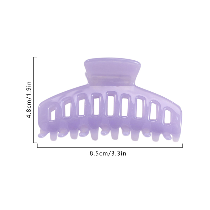Grid Long Teeth Acetate Hair Claw Clip
