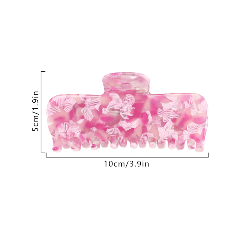 Rectangle Acetate Hair Claw Clip With Rounded Edges