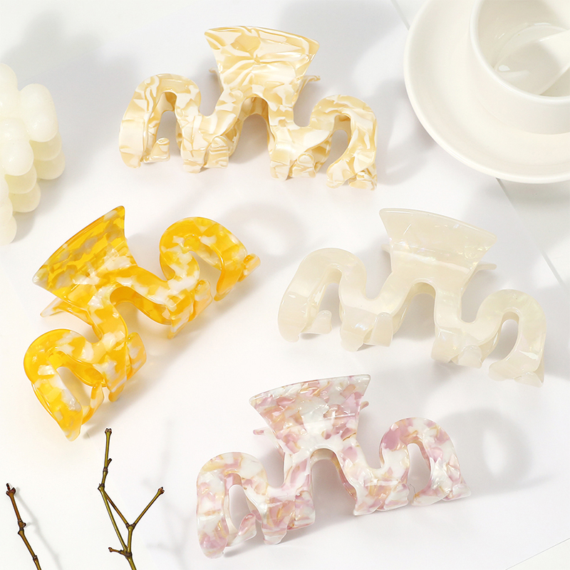 Curve Shape Acetate Hair Claw Clip