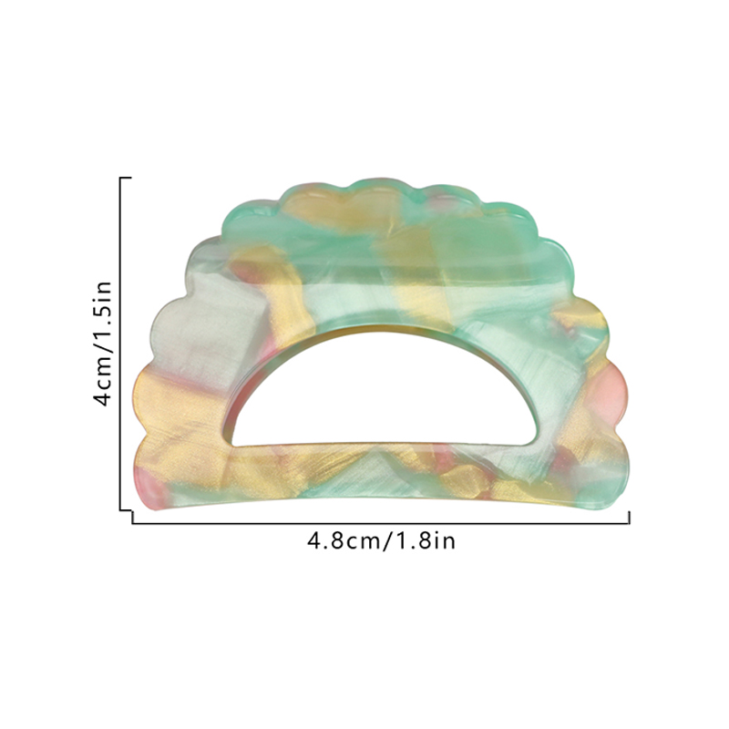 Semicircle Cloud Shape Acetate Hair Claw Clip