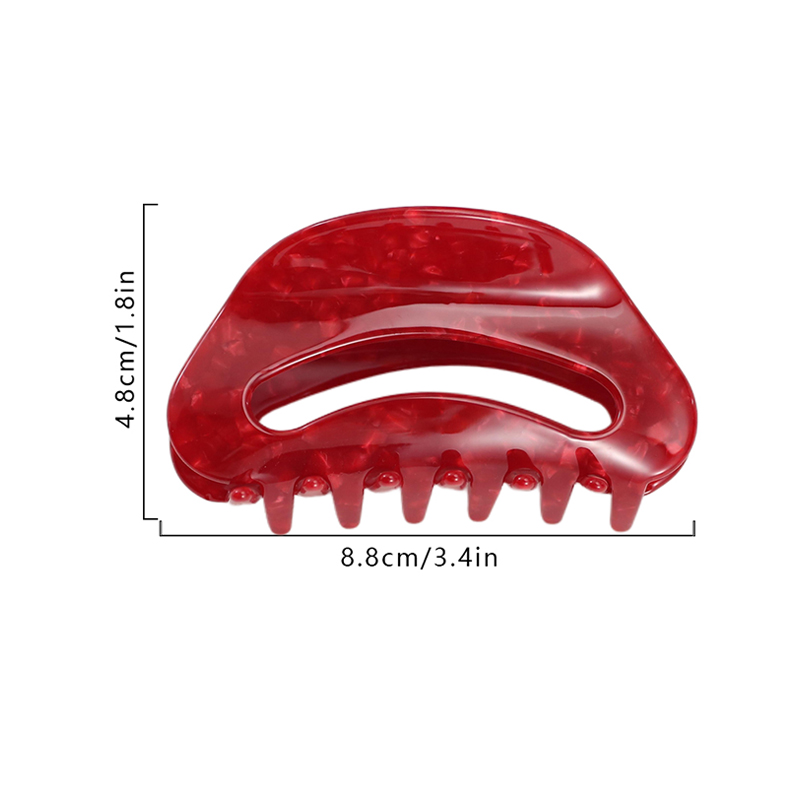 Arc-Shaped Notch Acetate Hair Claw Clip