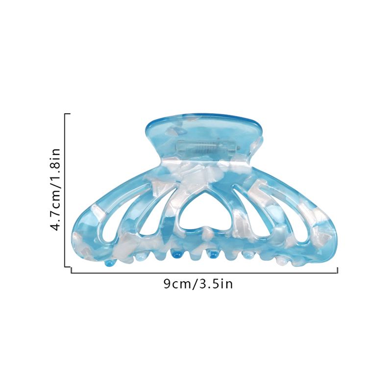 Heart Shaped Frame Acetate Hair Claw Clip