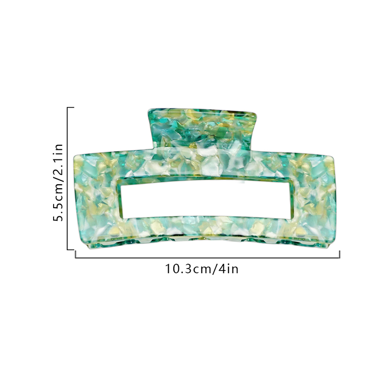 Long Thickness Rectangle Acetate Hair Claw Clip