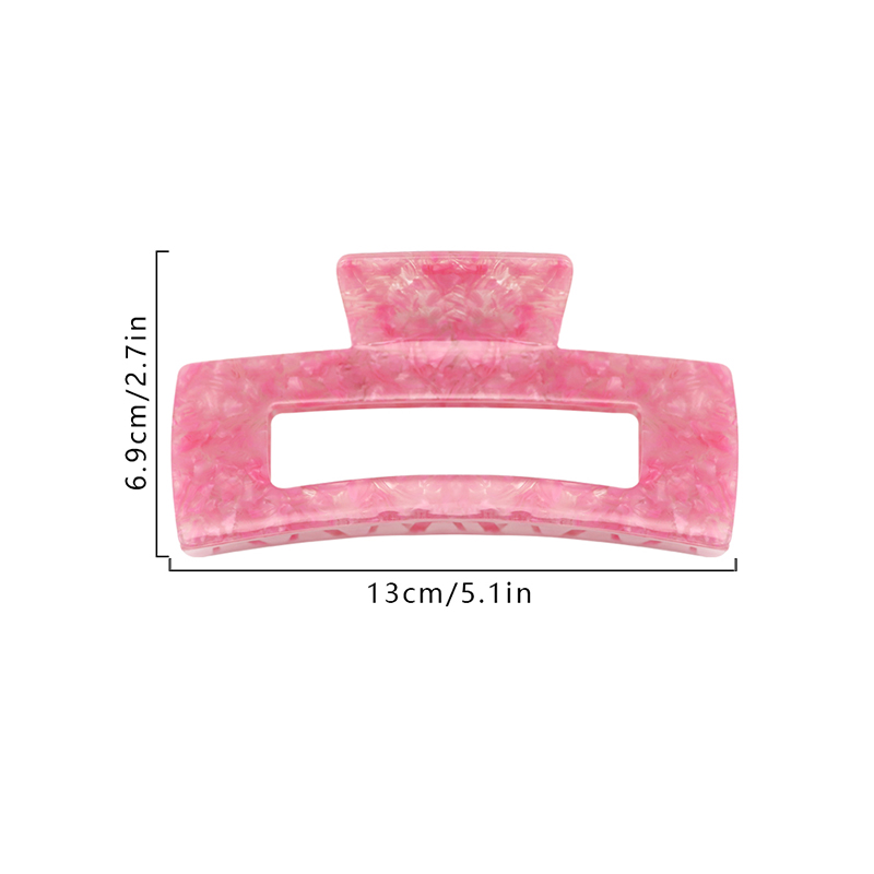 Arc Rectangle Acetate Hair Claw Clip