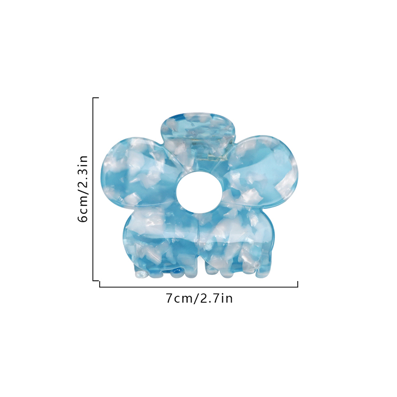 Hollow Circle Flower Shape Acetate Hair Claw Clip