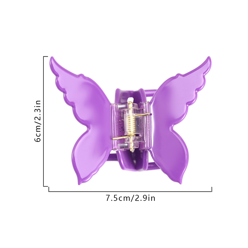 Symmetrical Butterfly Wings Acetate Hair Claw Clip