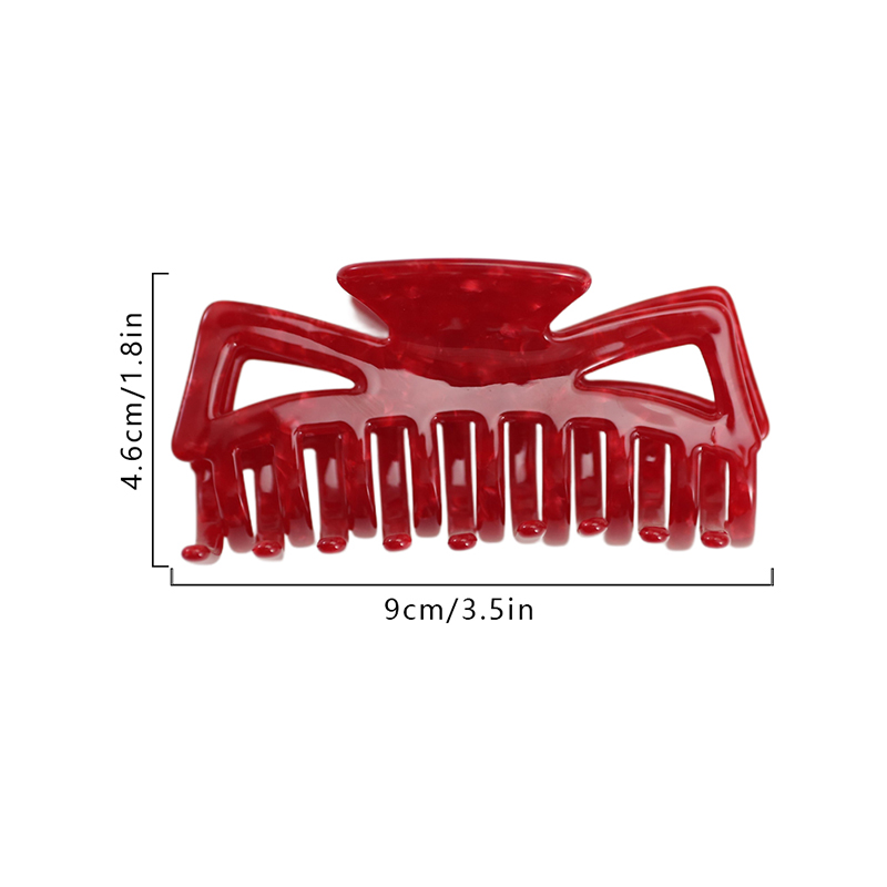 Staggered Long Teeth Acetate Hair Claw Clip