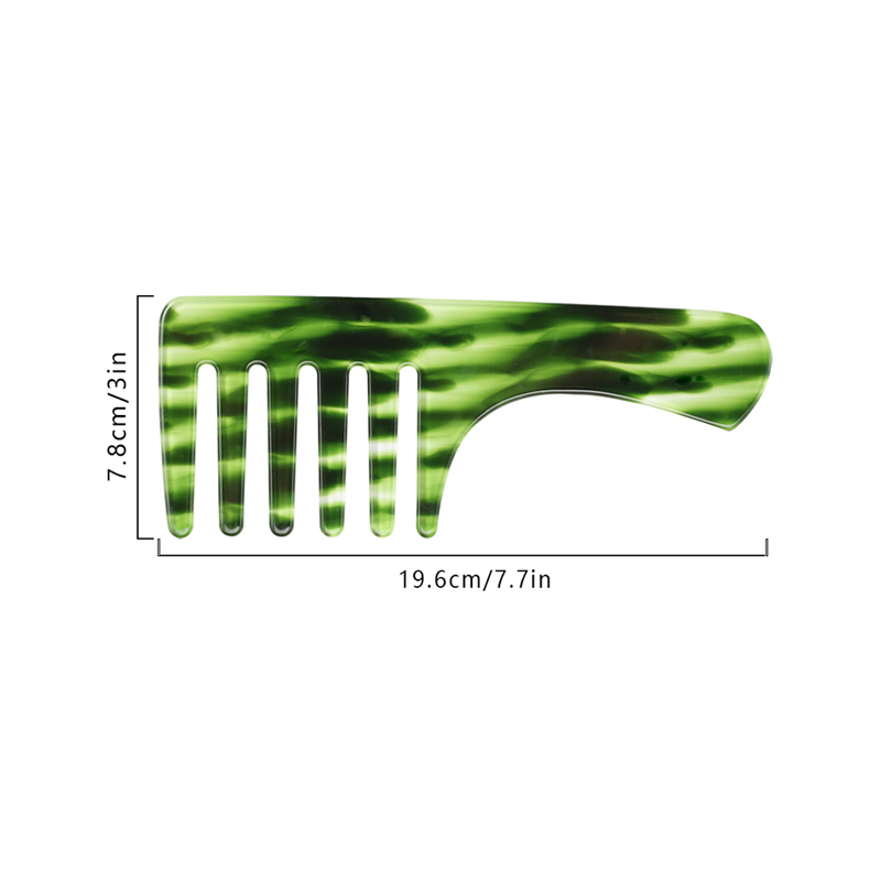 Square Acetate Comb With Handle