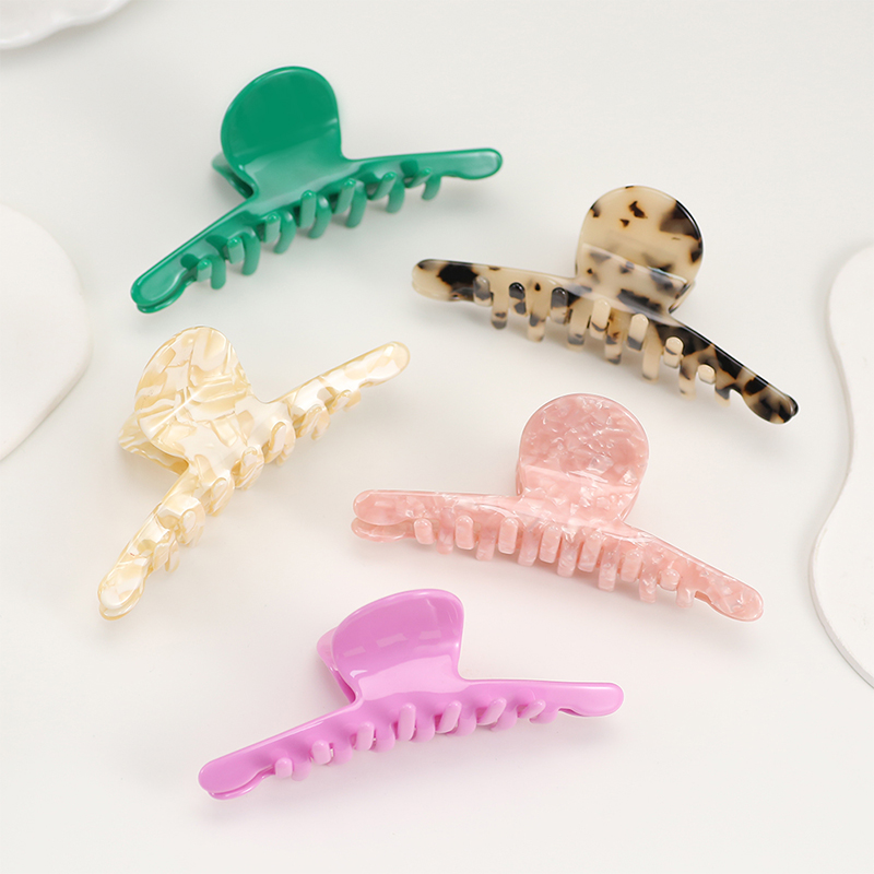 Large Straight Strip Acetate Hair Claw Clip