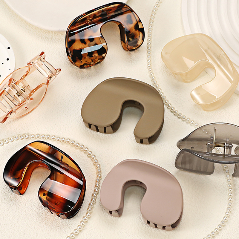 C-Shaped Injected Plastic Hair Claw Clip