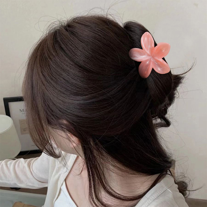 Plumeria ABS injected plastic hair claw clip