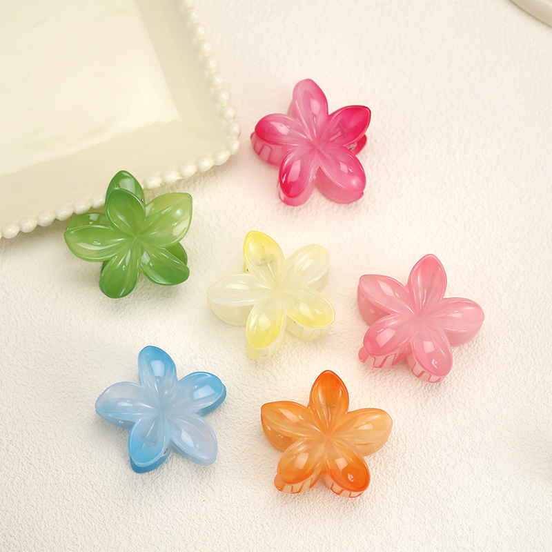 Plumeria ABS injected plastic hair claw clip