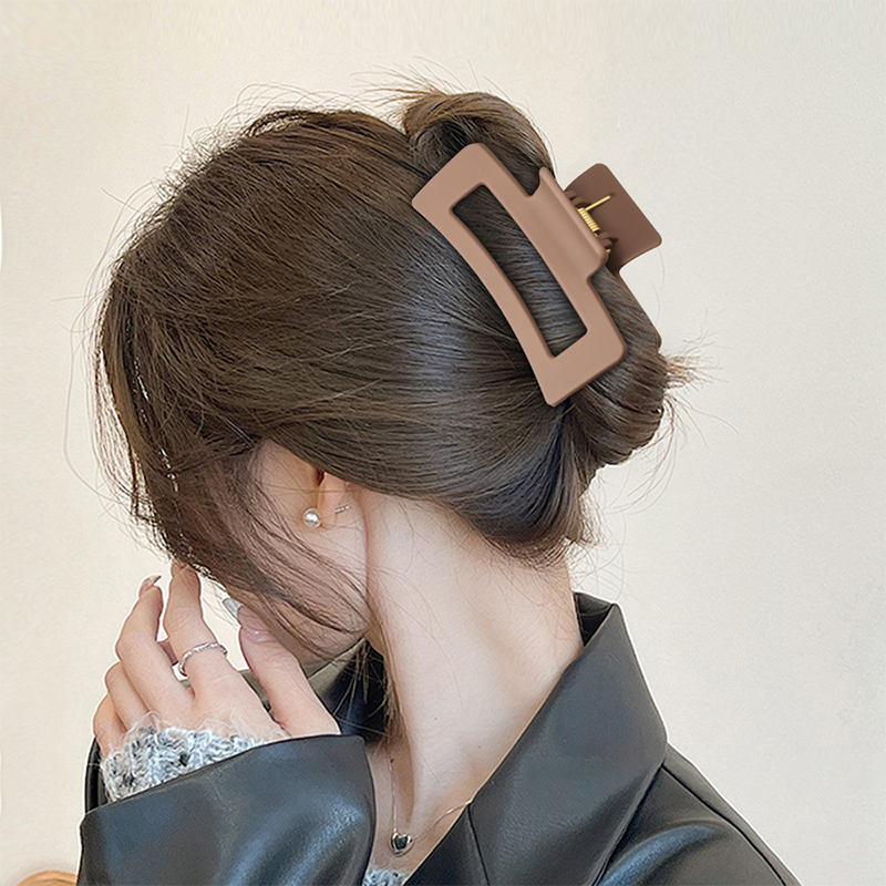 Rounded Rectangle Injected Plastic Hair Claw Clip