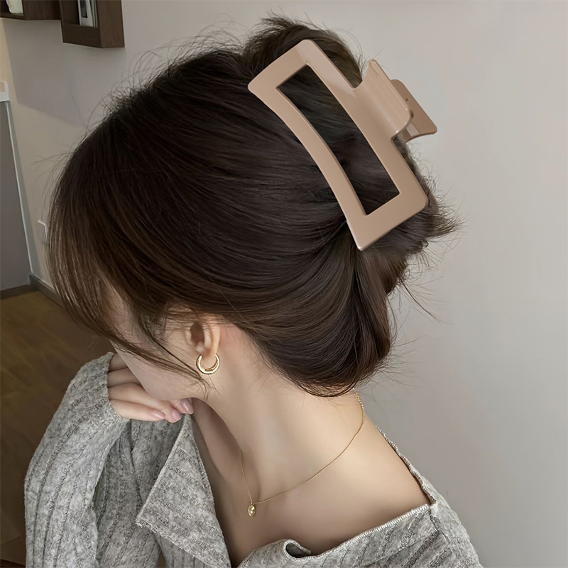 Rectangle Injected Plastic Hair Claw Clip