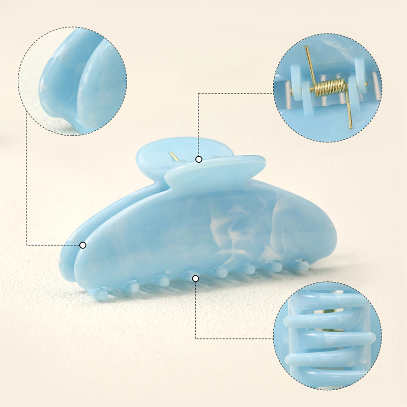 Small Sector Injected Plastic Hair Claw Clip