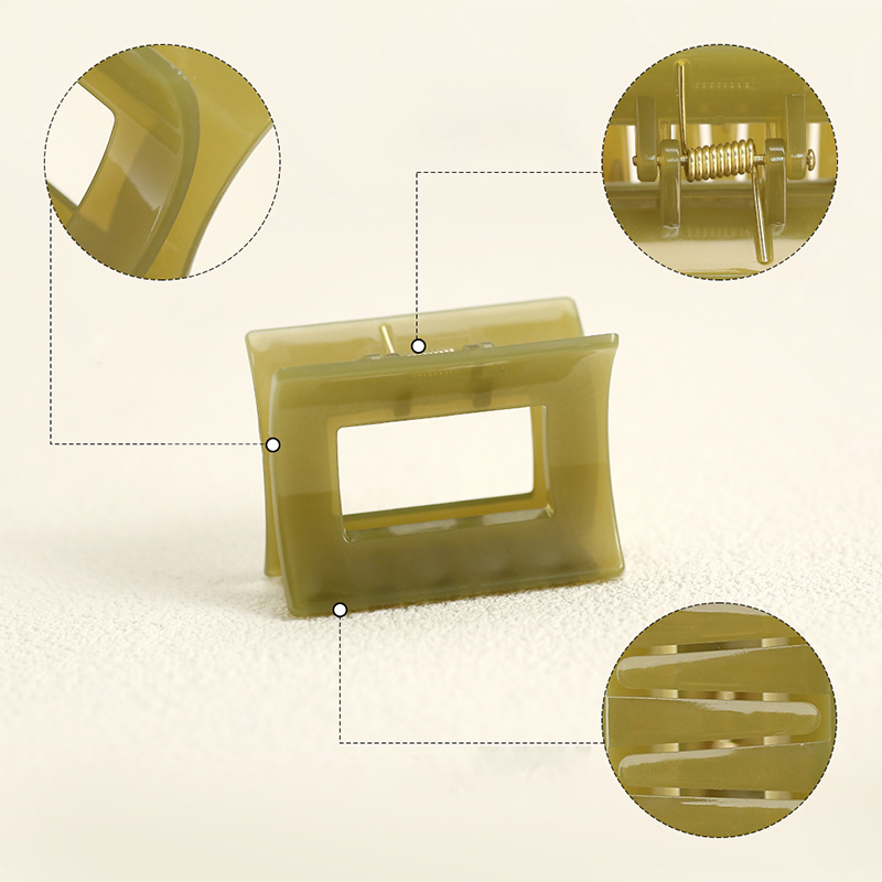 Square Injected Plastic Hair Claw Clip