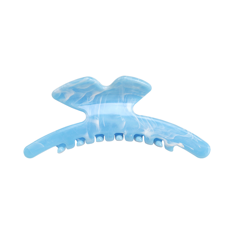 Plastic hair claw clip with long butterfly injection