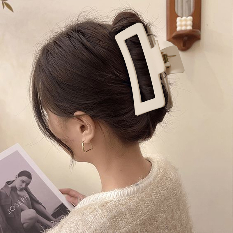 Rectangle Injected Plastic Hair Claw Clip