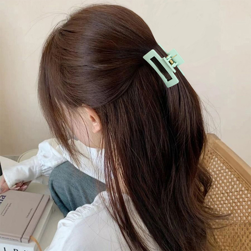  Square Clip Rubber Injected Plastic Hair Claw Clip