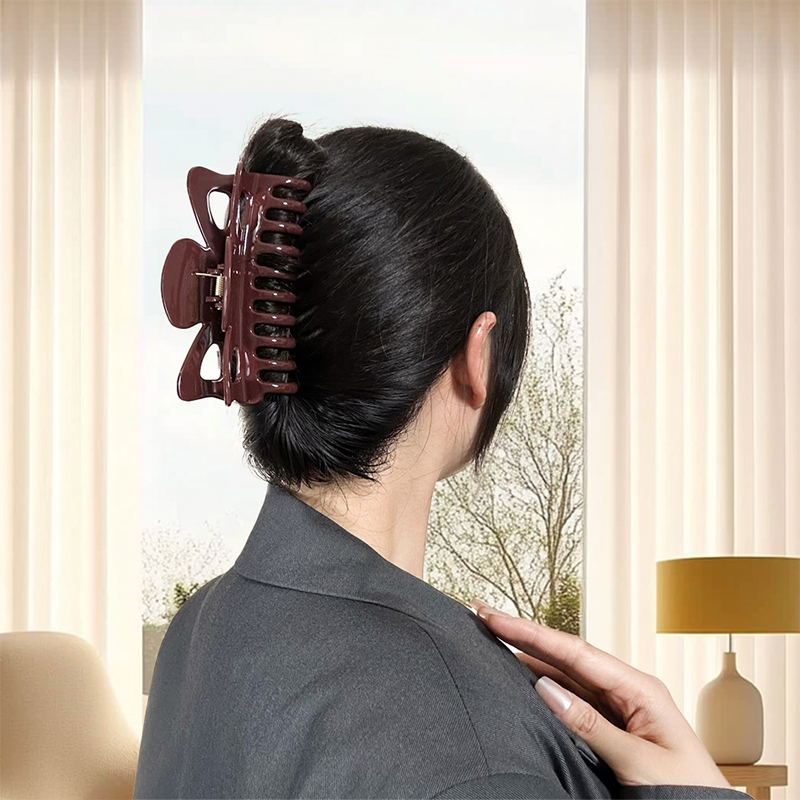 Butterfly Keel Injected Plastic Hair Claw Clip