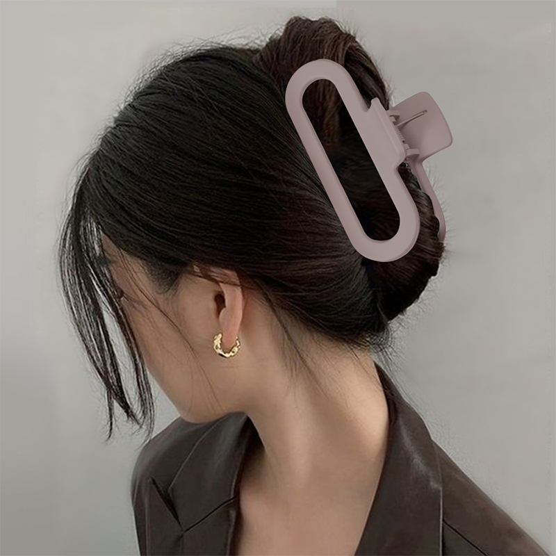 Oval Injected Plastic Hair Claw Clip