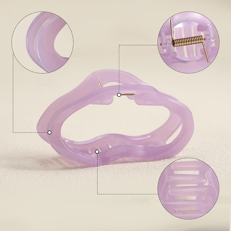 Cloud Injected Plastic Hair Claw Clip