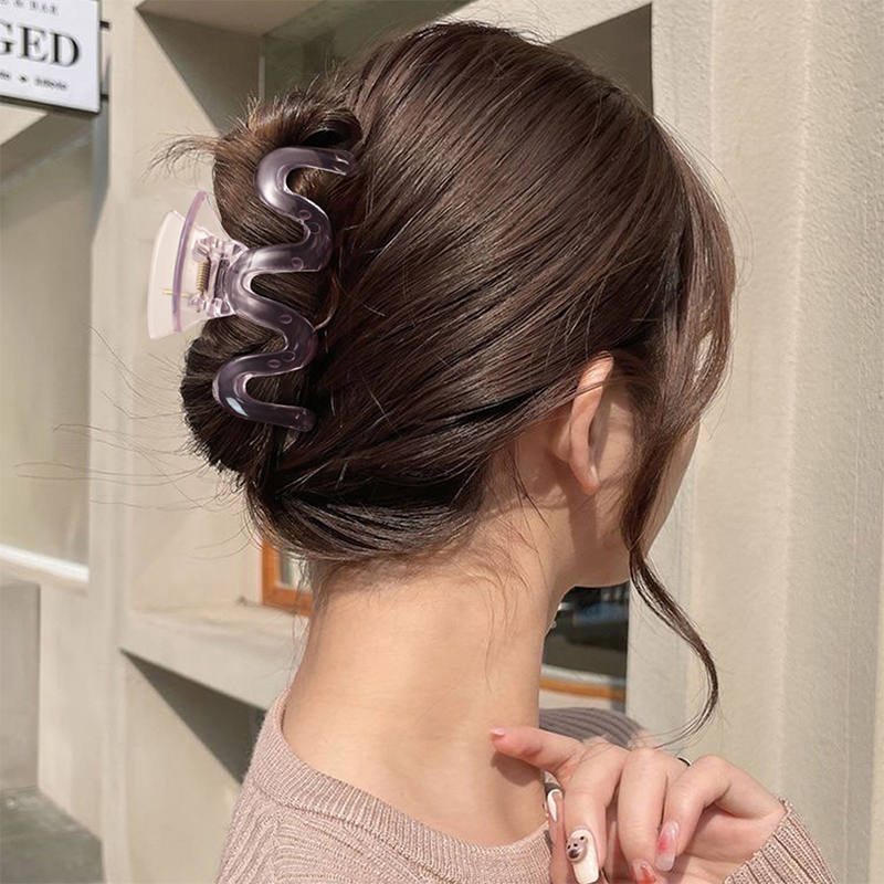 M-Shaped Jelly Clip Injected Plastic Hair Claw Clip