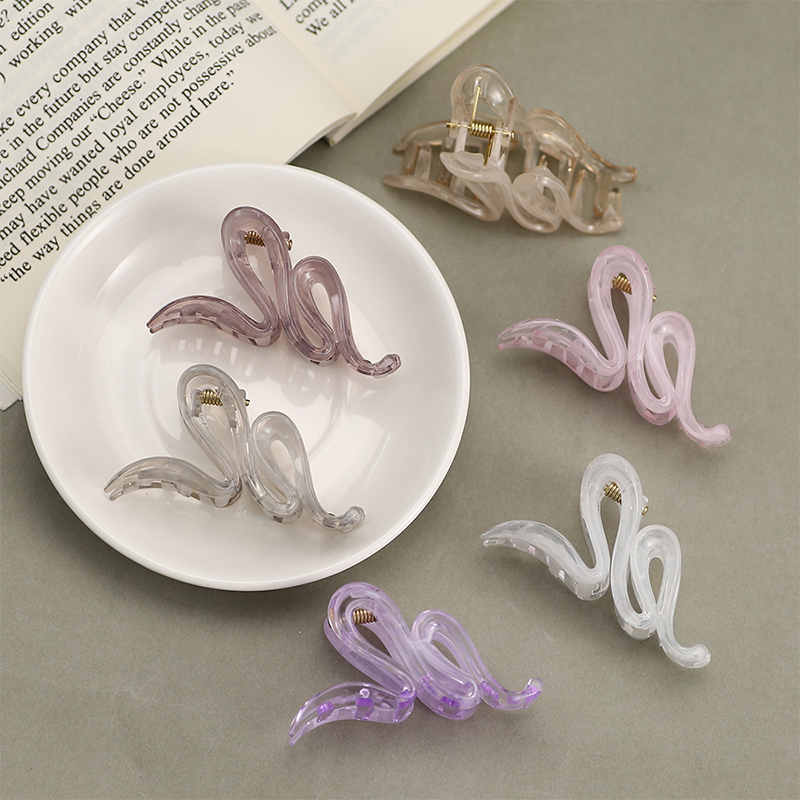 Snake Rubber Injected Plastic Hair Claw Clip