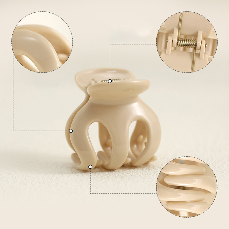 Pumpkin Shiny Injected Plastic Hair Claw Clip