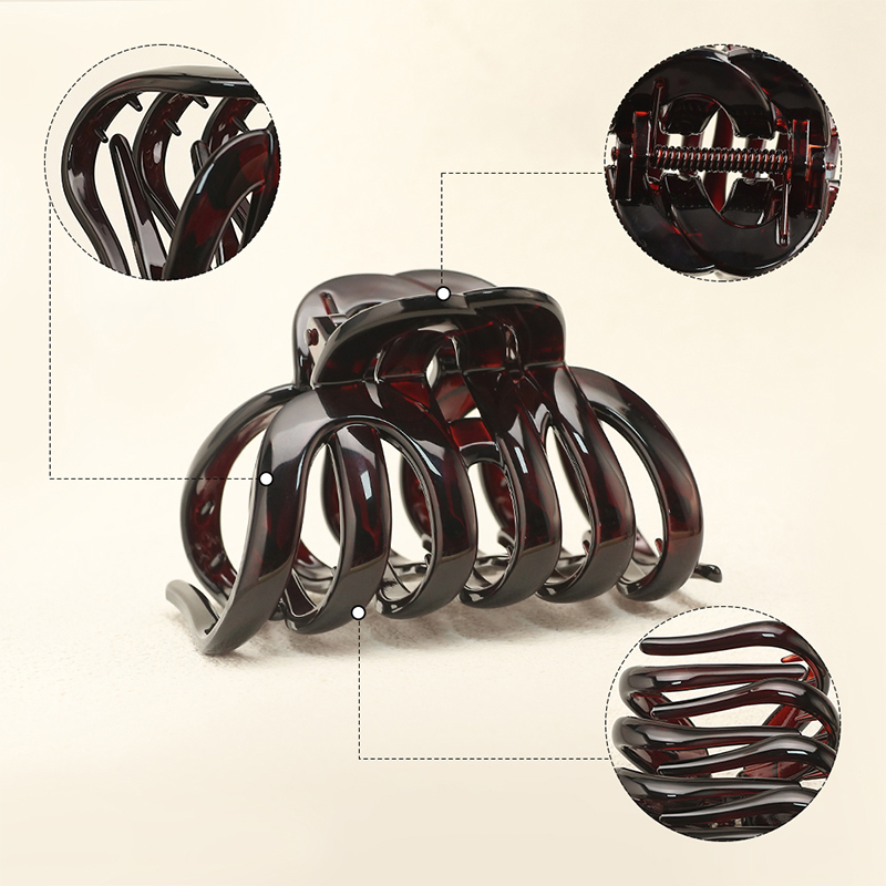 Pumpkin Injected Plastic Hair Claw Clip