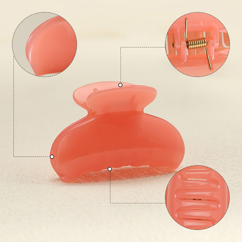 Fan-Shaped Injected Plastic Hair Claw Clip