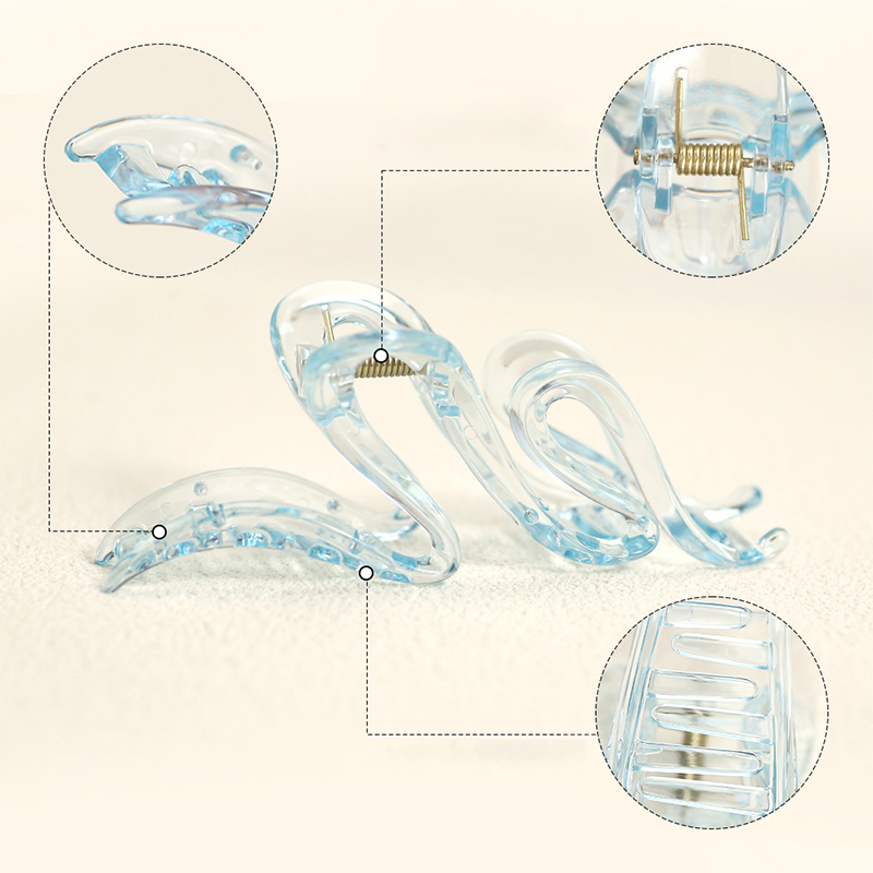 Snake Injected Plastic Hair Claw Clip