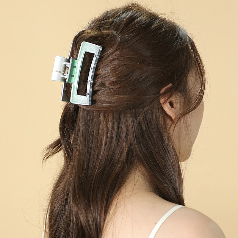 Rounded Rectangle Injected Plastic Hair Claw Clip