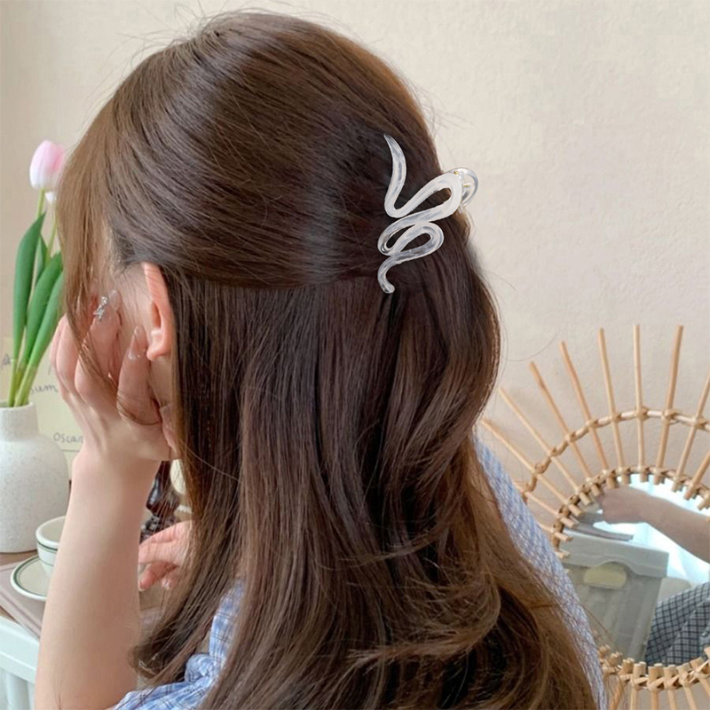 Snake Rubber Injected Plastic Hair Claw Clip
