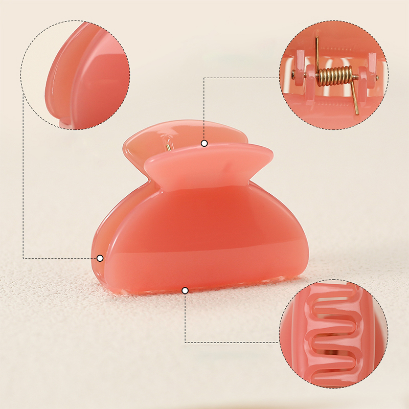 Semicircular Injected Plastic Hair Claw Clip