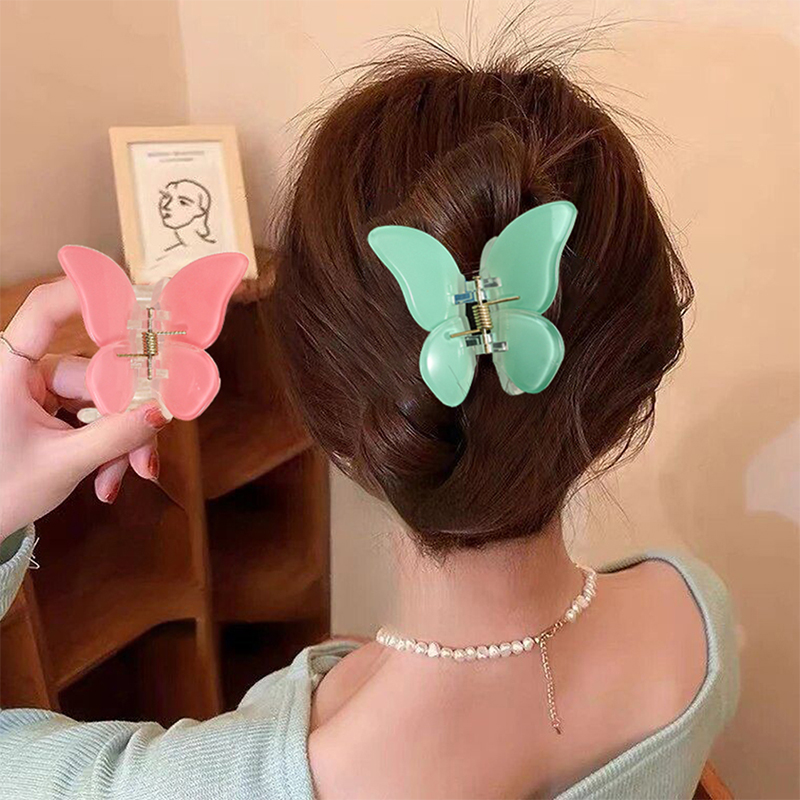Butterfly Injected Plastic Hair Claw Clip