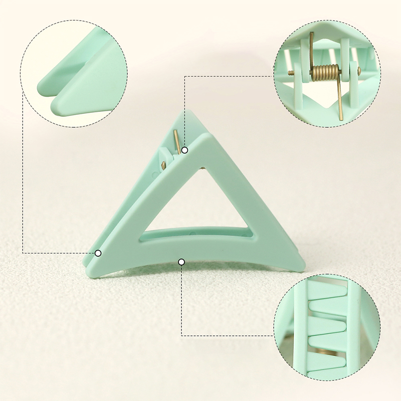 Triangular Hollow Eraser Injected Plastic Hair Claw Clip