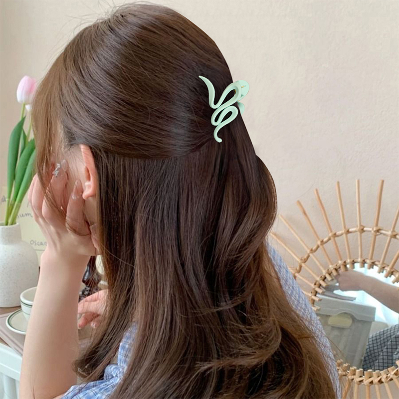Snake Rubber Injected Plastic Hair Claw Clip