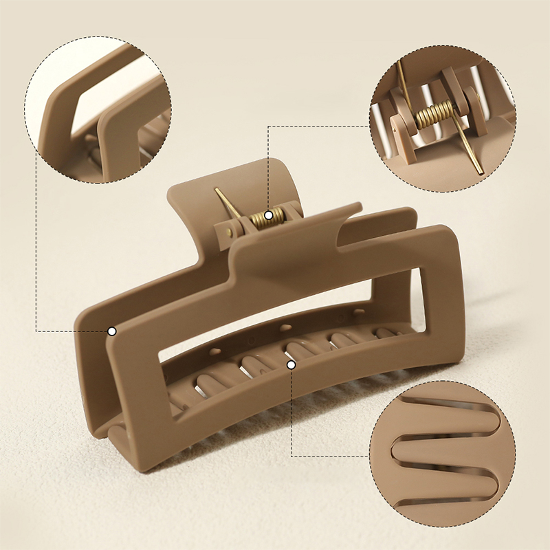 Rectangle Injected Plastic Hair Claw Clip