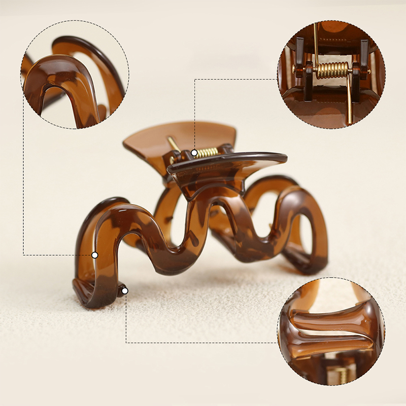 M-Shaped Jelly Clip Injected Plastic Hair Claw Clip