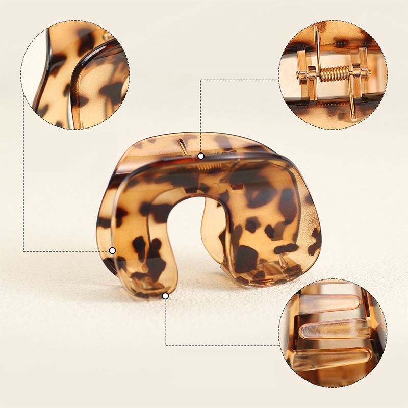 C-Shaped Injected Plastic Hair Claw Clip
