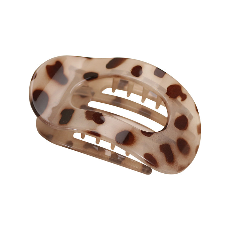 Injected plastic hair claw clip in the shape of a duckbill